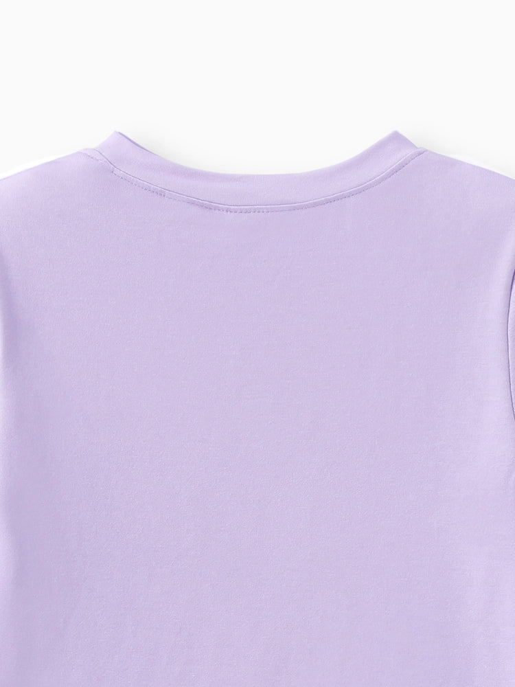 Camiseta de manga larga para niña pequeña de Disney, Elsa, Naia, color morado.