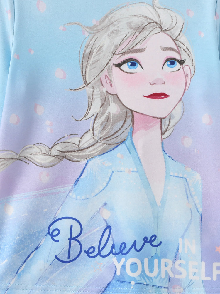 T-shirt à manches longues Disney Princess Elsa pour petite fille, 1 pièce, Naia™, bleu