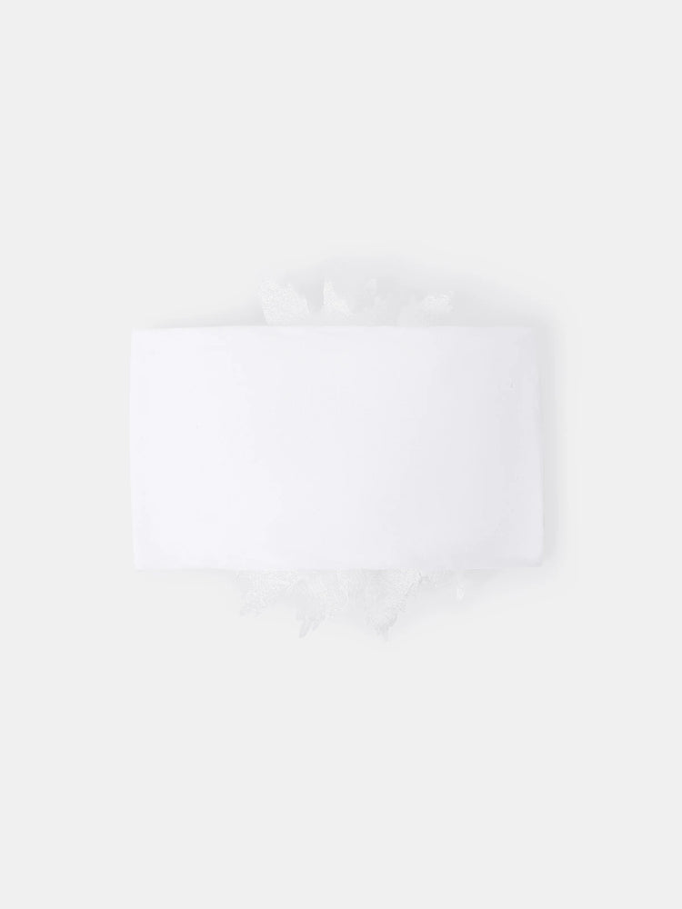 Bandeau à fleurs blanc pour bébé/petite fille