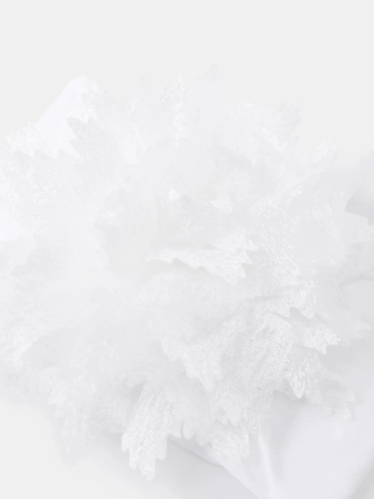 Bandeau à fleurs blanc pour bébé/petite fille