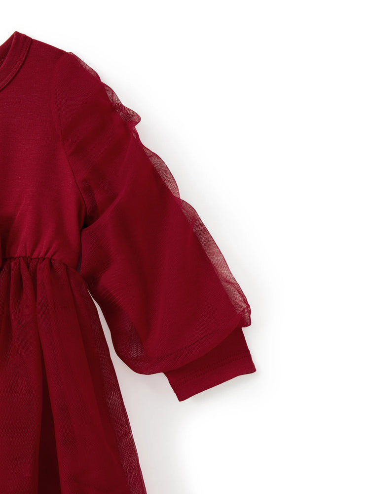 Ensembles assortis pour toute la famille : chemises à carreaux et robes rouges en maille épissée avec ceinture bordeaux