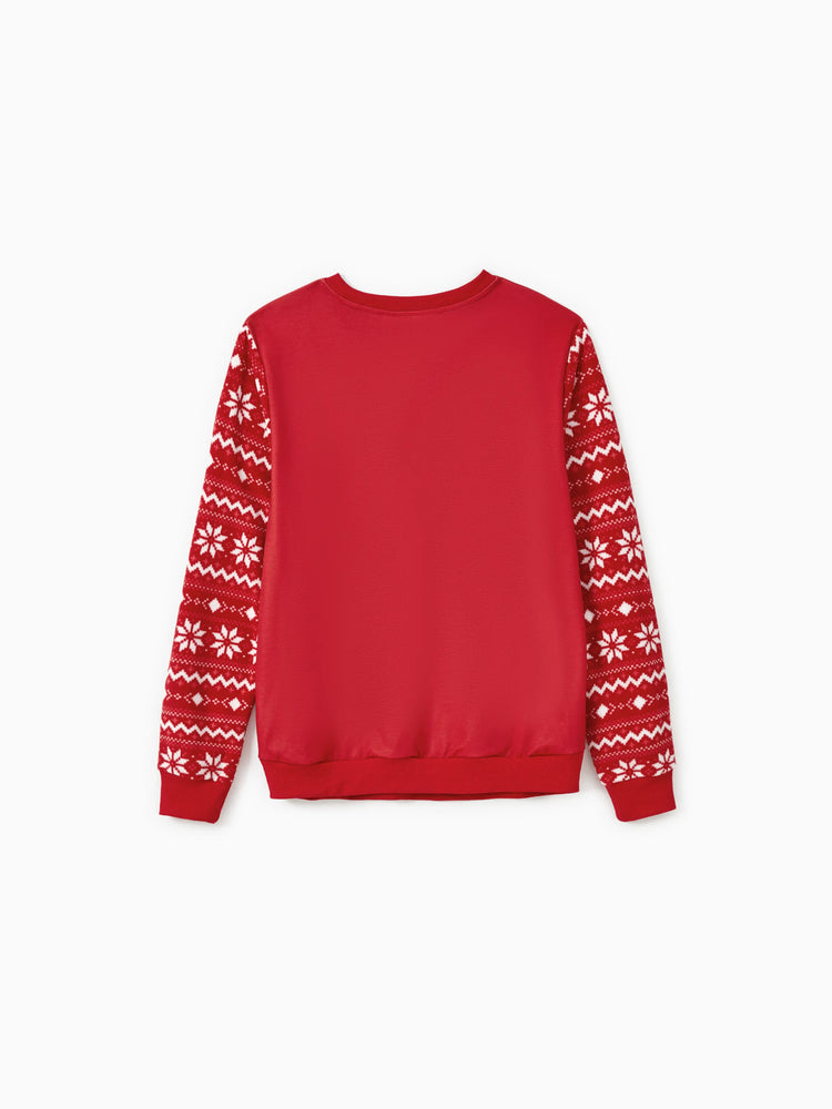 Haut à manches longues assorti de Noël imprimé Winnie l'ourson de Disney, rouge