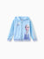 Disney Frozen Toddler Girl Elsa Sequin Hooded Bomber Jacket Blue