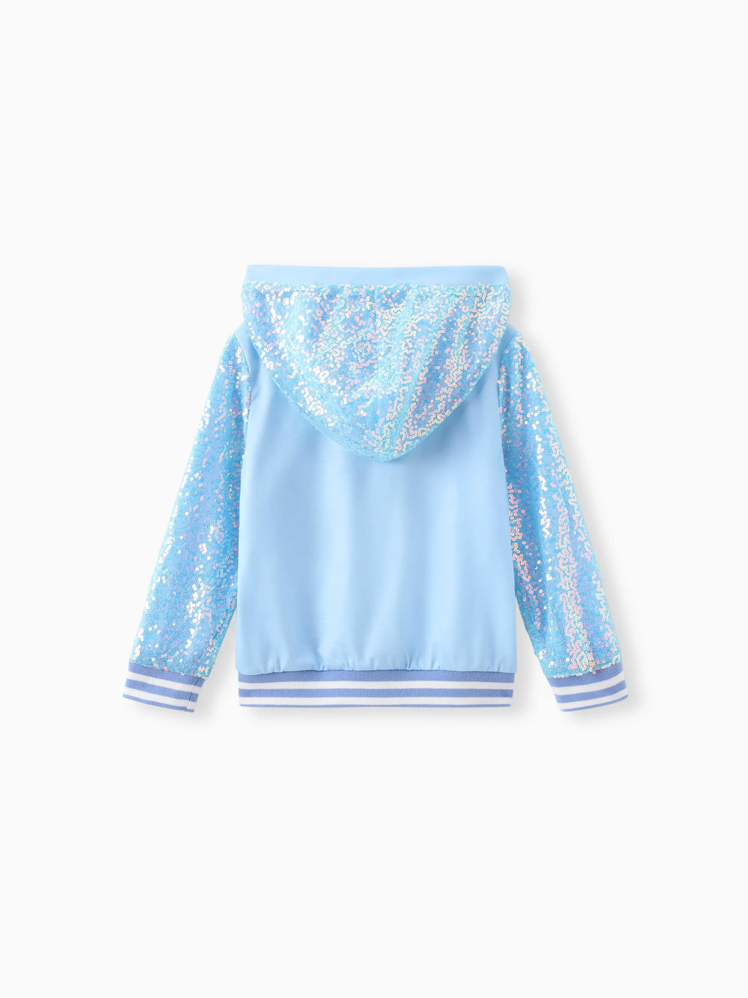 Disney Frozen Mädchen Elsa Pailletten Kapuzen-Bomberjacke Blau
