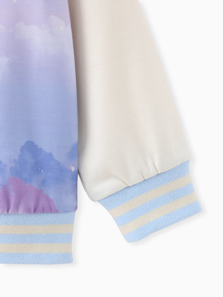 Disney Frozen Toddler Girl Elsa Tie-dye Bomber Jacket Blue