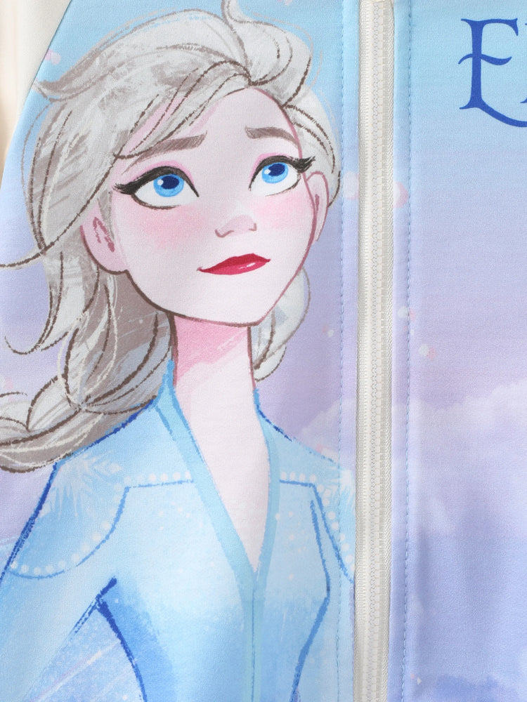 Disney Frozen Toddler Girl Elsa Tie-dye Bomber Jacket Blue