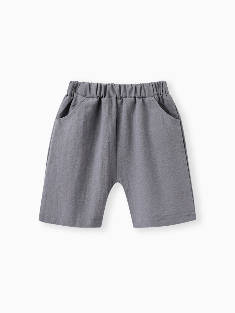 2pcs Baby Boy 95% Cotton Short-sleeve All Over Cactus Print Button Up Shirt and Solid Shorts Set Green