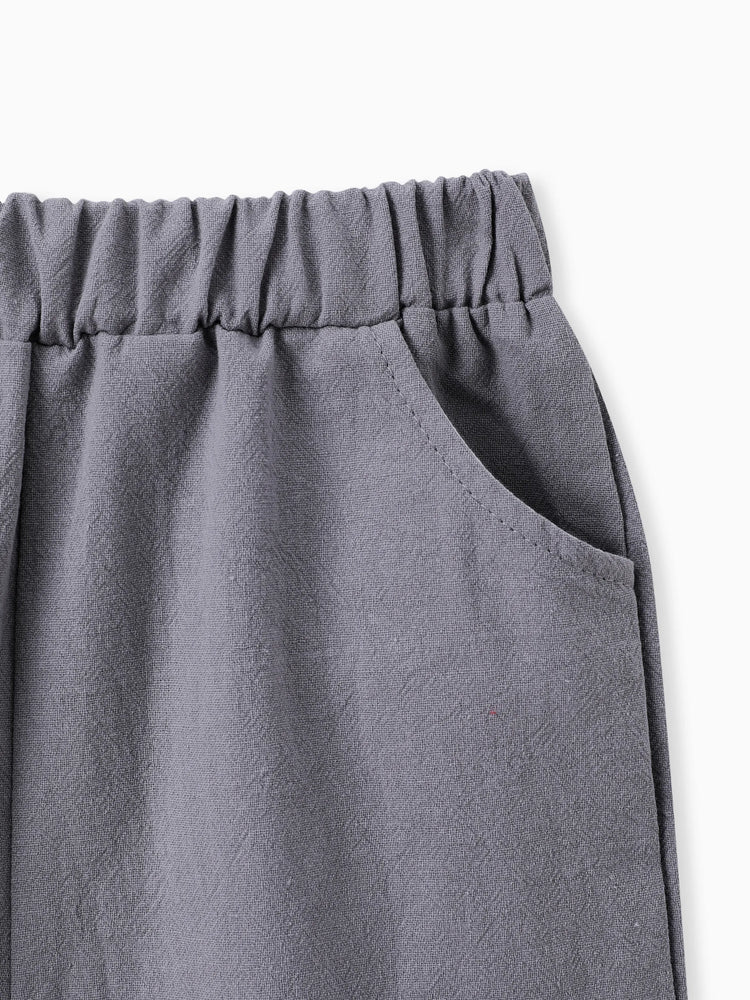 2pcs Baby Boy 95% Cotton Short-sleeve All Over Cactus Print Button Up Shirt and Solid Shorts Set Green