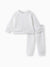 Ensemble 2 pièces sweat-shirt et pantalon en tricot uni blanc pour bébé garçon/fille