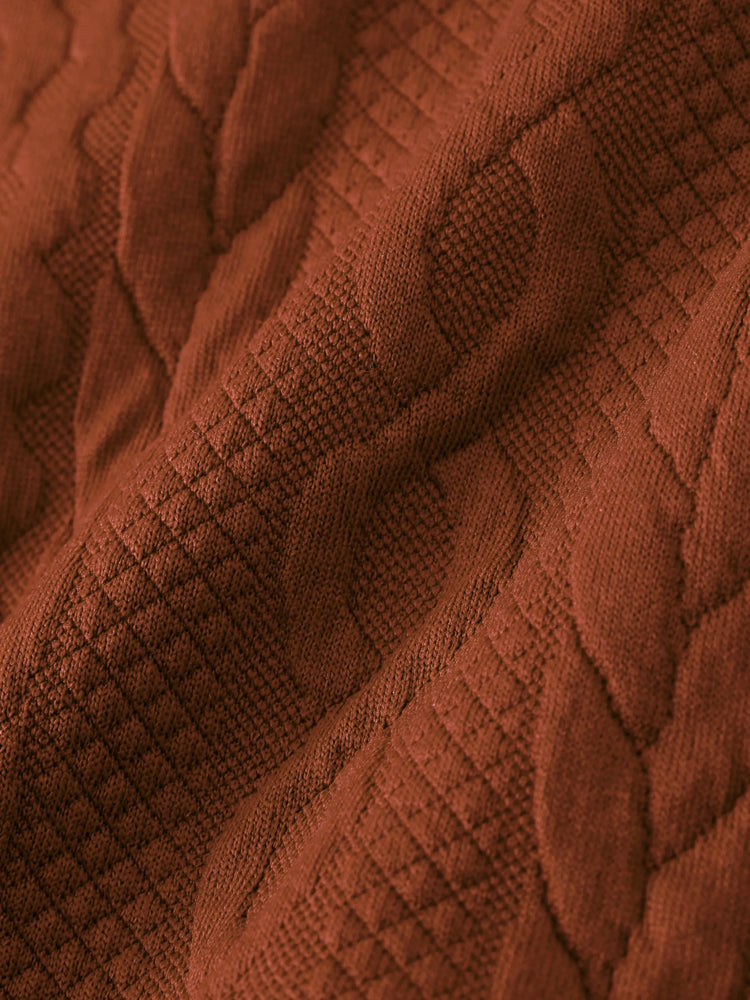 Ensemble 2 pièces sweat-shirt et pantalon en tricot uni pour bébé garçon/fille, marron