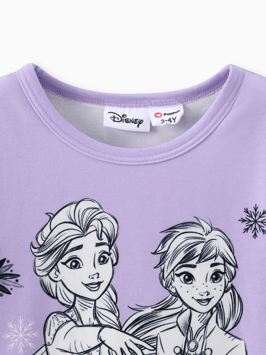 Disney Frozen Kleinkind Mädchen Elsa und Anna 2 Stück Naia™ Rüschensaum Blumen Langarm-Top mit Leggings Set lila