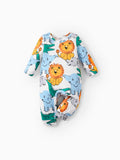 Combinaison bébé garçon à manches longues et boutons motif panda multicolore