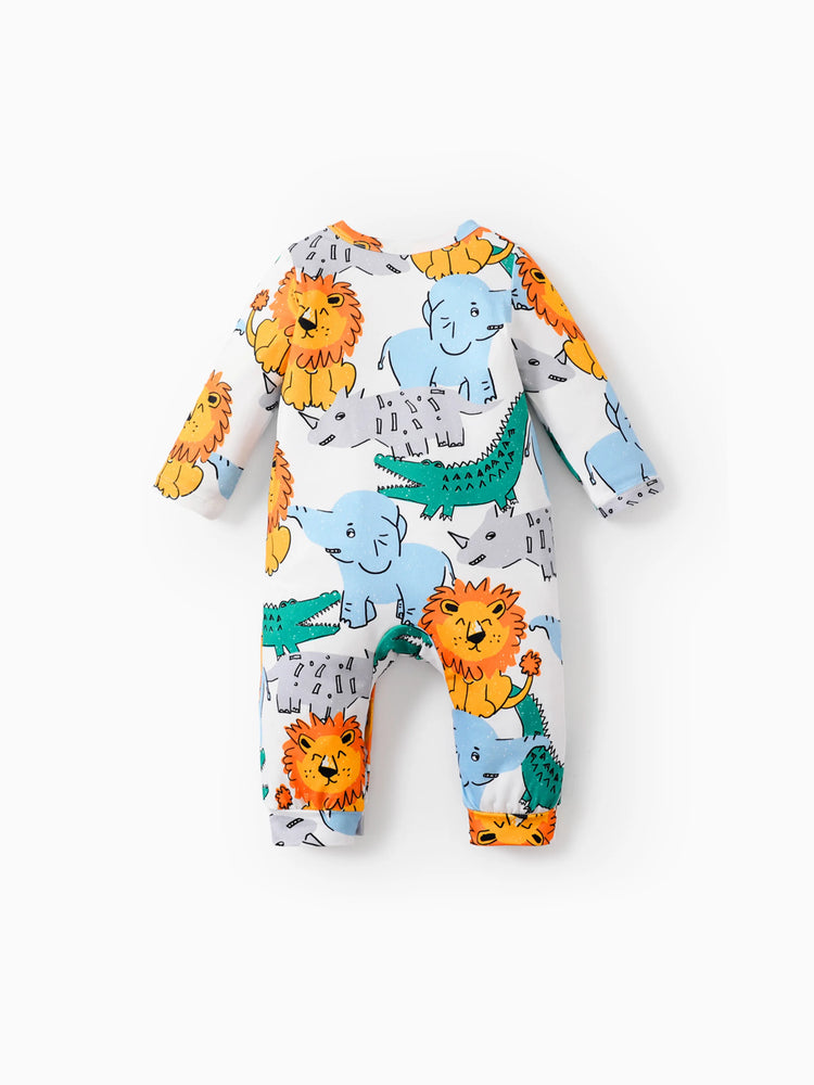 Combinaison bébé garçon à manches longues et boutons motif panda multicolore