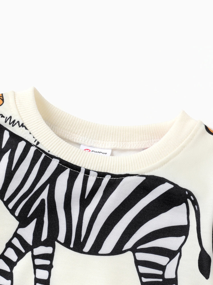 2pcs Baby Boy Animal-patterned Childlike Style Set Colorful