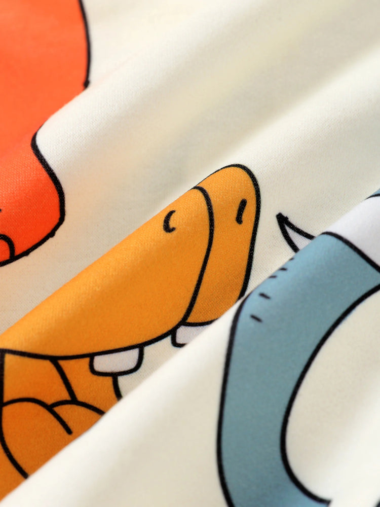 2pcs Baby Boy Animal-patterned Childlike Style Set Colorful