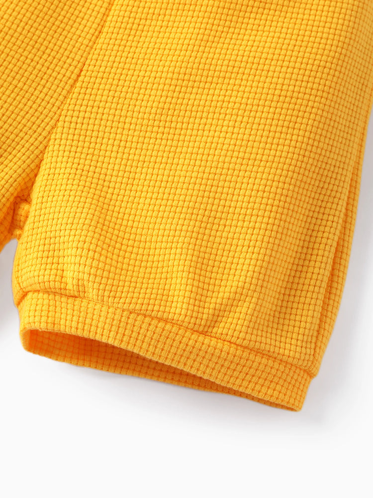 Ensemble 2 pièces débardeur et short imprimé dinosaure pour tout-petit garçon, jaune