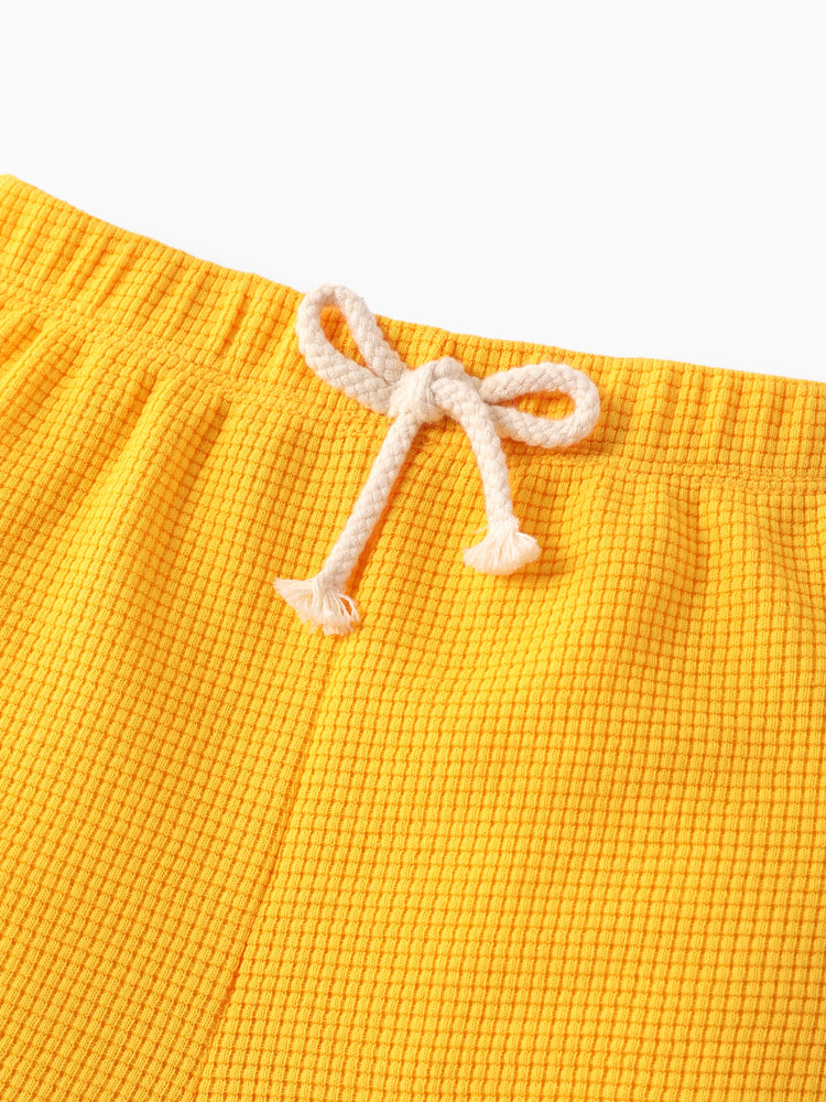 Ensemble 2 pièces débardeur et short imprimé dinosaure pour tout-petit garçon, jaune