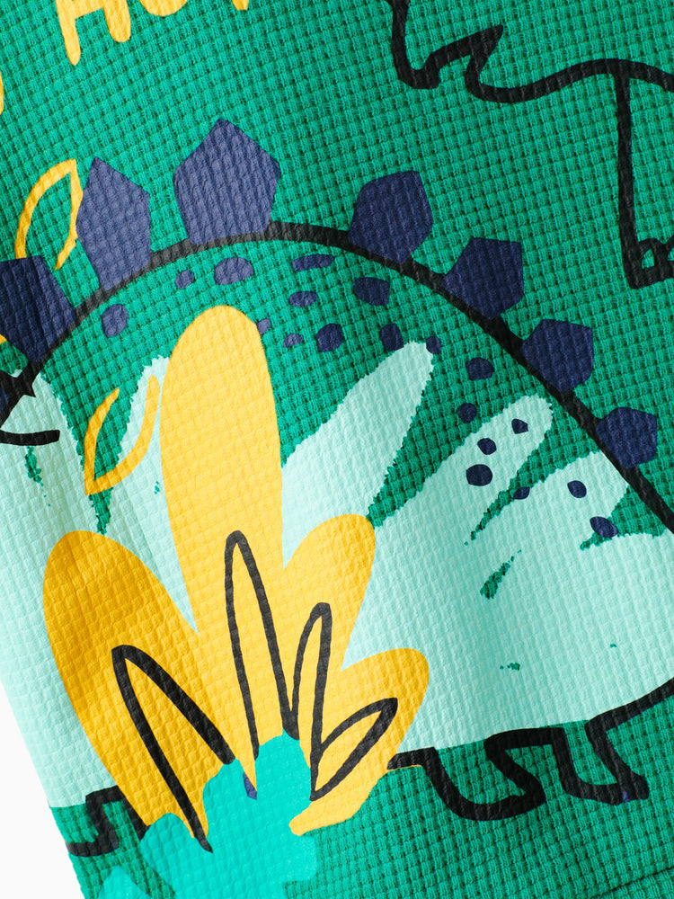 Ensemble 2 pièces débardeur et short imprimé dinosaure pour tout-petit garçon, vert