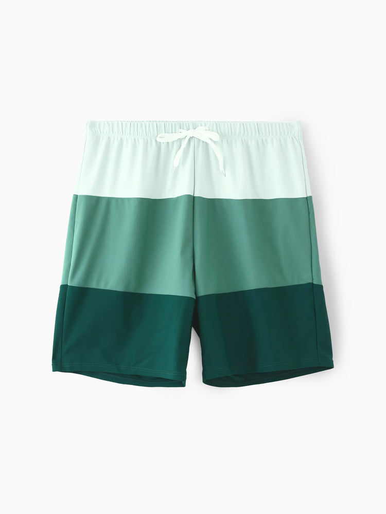 Papa & Sohn Farbblock Badeshorts Mehrfarbig