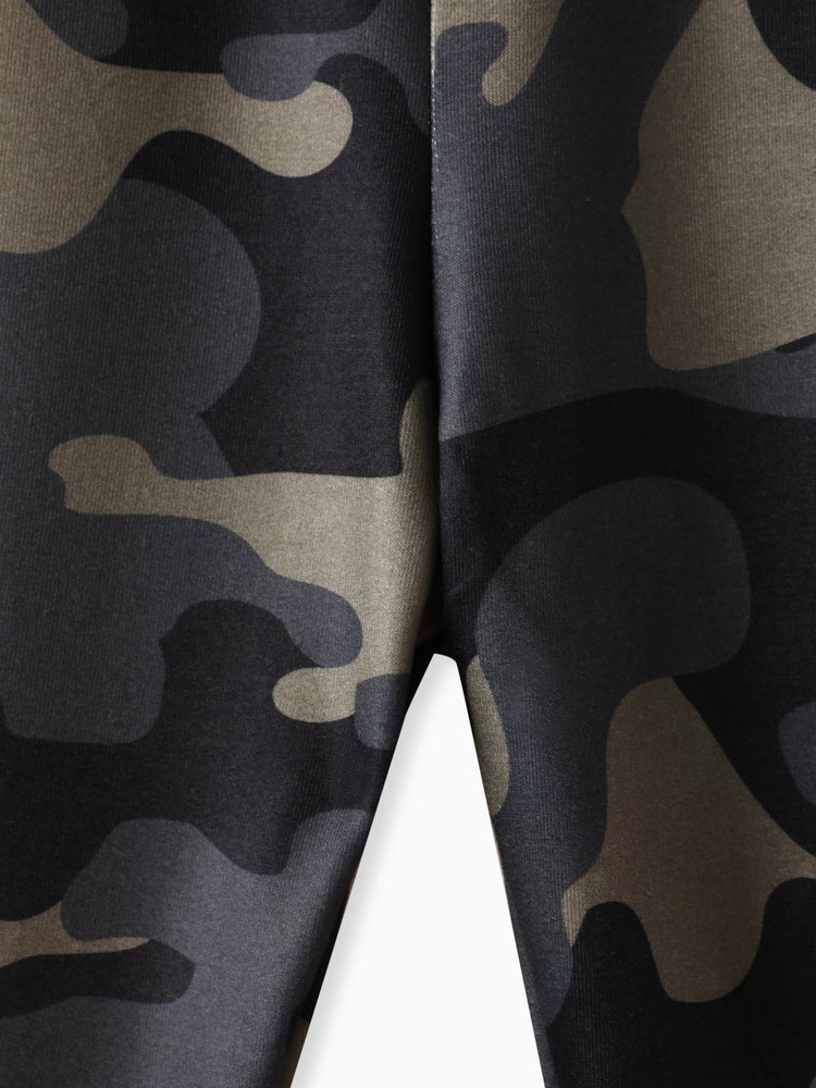 Ensemble 2 pièces camouflage style décontracté pour bébé garçon, noir