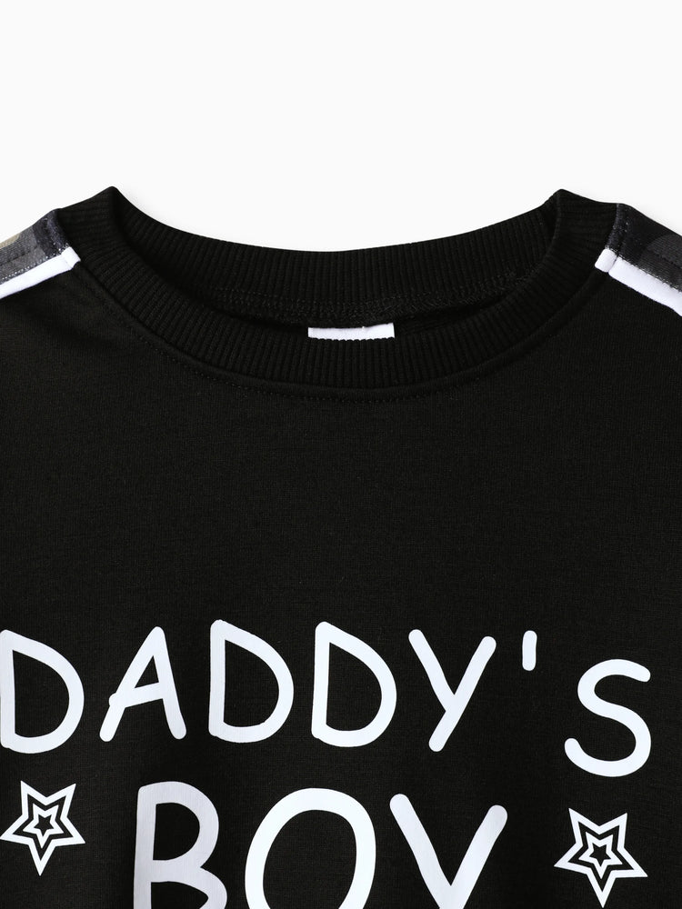 Ensemble 2 pièces camouflage style décontracté pour bébé garçon, noir