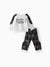 2pcs Baby Boy Casual Style Camouflage Set White