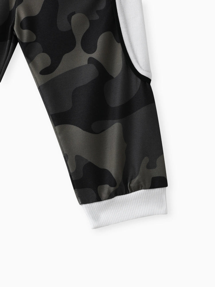 Ensemble 2 pièces camouflage style décontracté pour bébé garçon, blanc