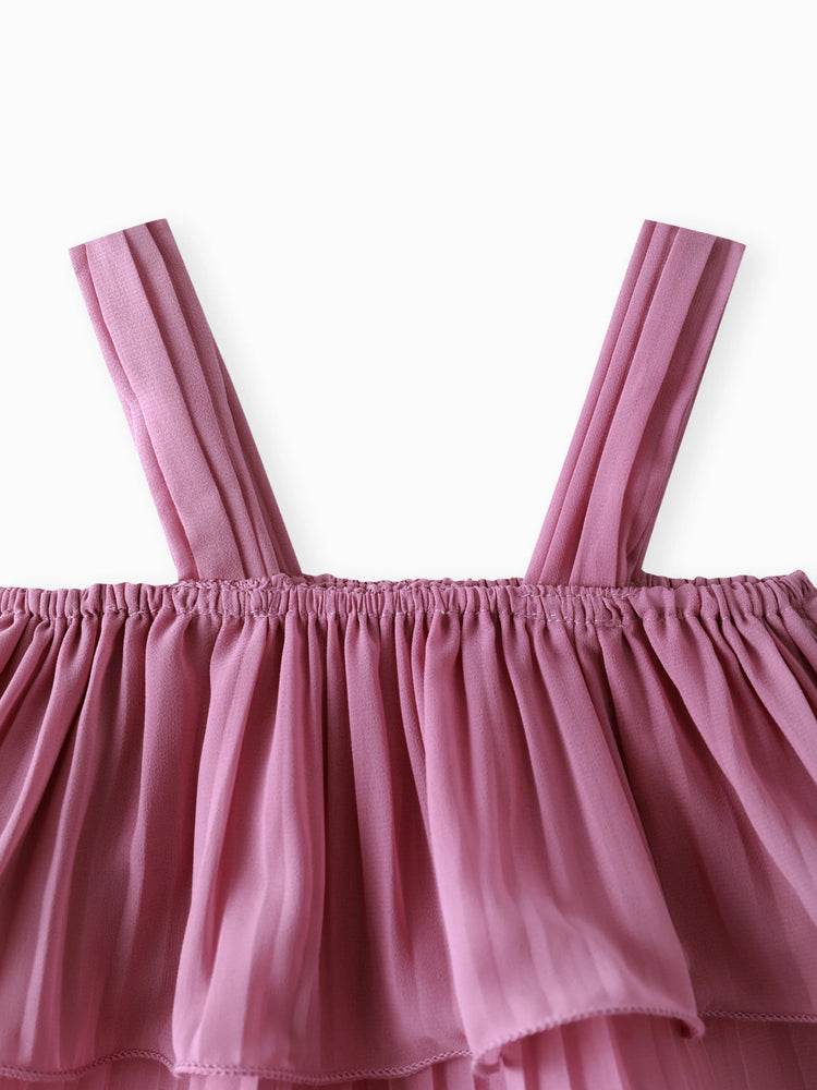 Ensemble 2 pièces élégant caraco plissé et short pour bébé/petite fille Roseo