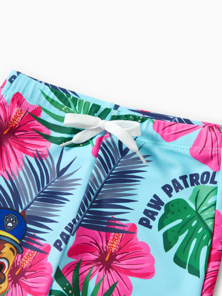 PAW Patrol Family Matching Chase Large Flower All-over Print Swimsuit Roseo