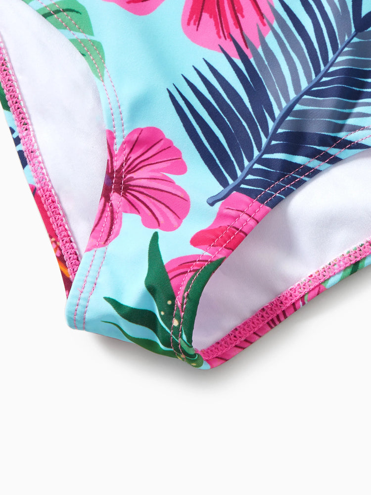 PAW Patrol Family Matching Chase Large Flower All-over Print Swimsuit Roseo