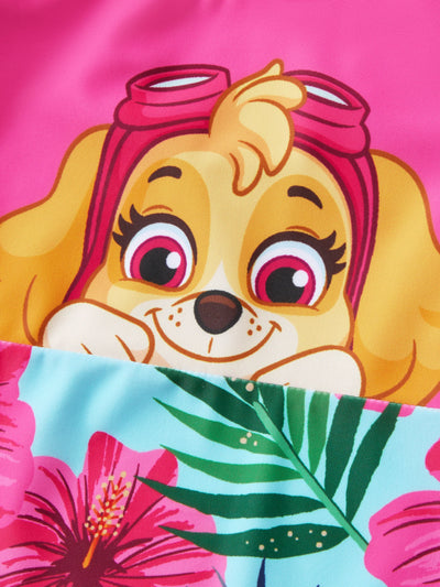 Toddler Girl PAW Patrol Large Flower All-over Print Swimsuit Roseo