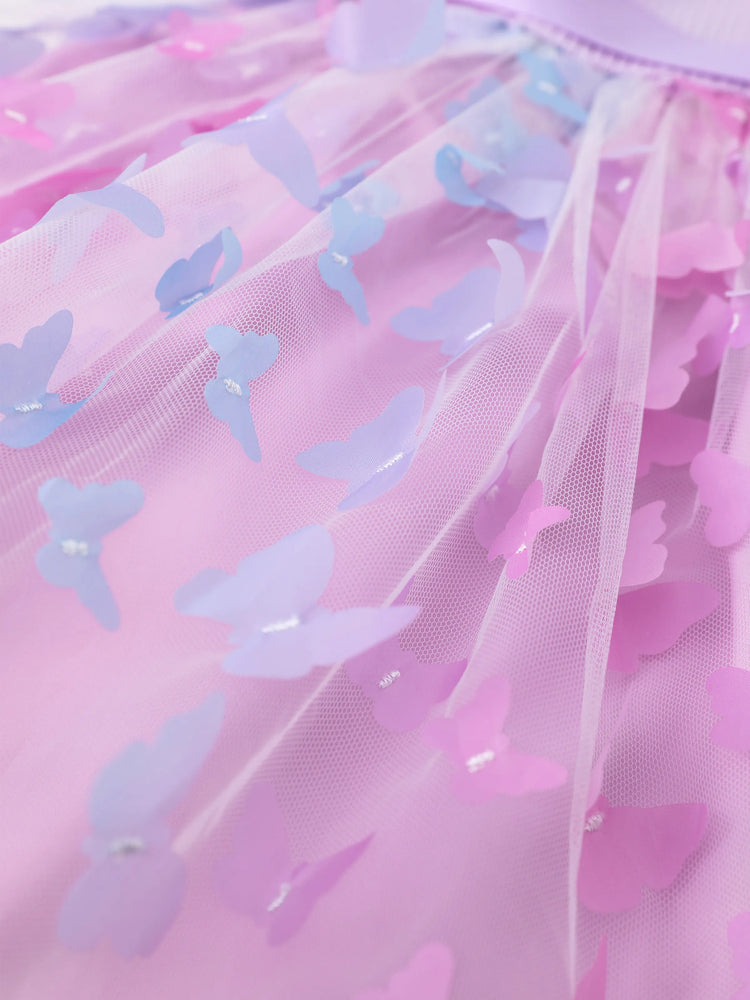 Robe en maille épissée violette pour petite fille