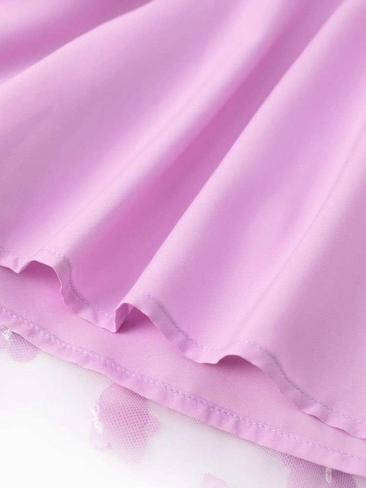 Robe en maille épissée violette pour petite fille
