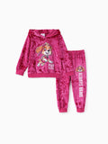 PAW Patrol Toddler Girl 2pcs Skye Velvet Hoodie with Pants Set Roseo