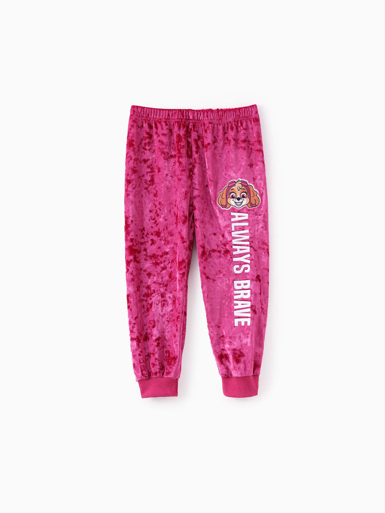 PAW Patrol Toddler Girl 2pcs Skye Velvet Hoodie with Pants Set Roseo
