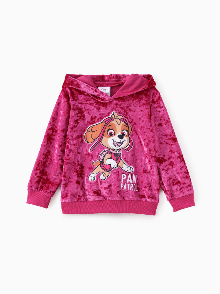 PAW Patrol Toddler Girl 2pcs Skye Velvet Hoodie with Pants Set Roseo
