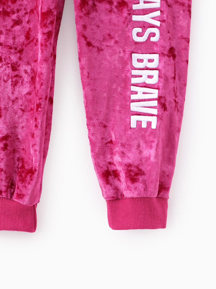 PAW Patrol Toddler Girl 2pcs Skye Velvet Hoodie with Pants Set Roseo