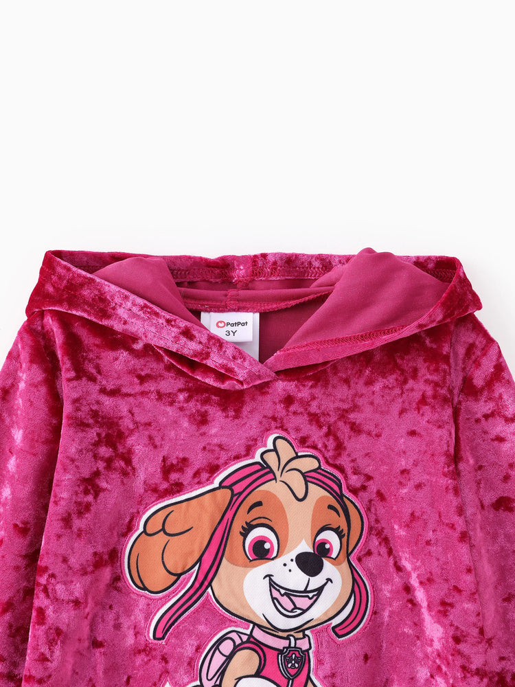 PAW Patrol Toddler Girl 2pcs Skye Velvet Hoodie with Pants Set Roseo