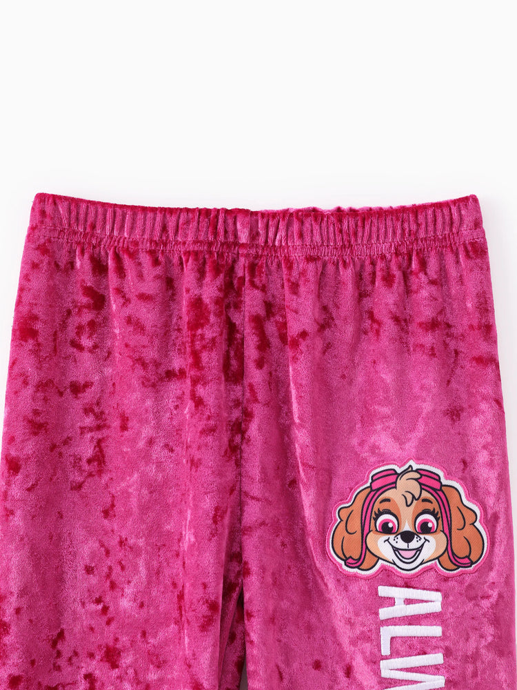 PAW Patrol Toddler Girl 2pcs Skye Velvet Hoodie with Pants Set Roseo