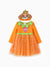 Paw Patrol Toddler Girl 2pcs Skye Halloween Long-sleeve Tulle Dress And Bag Or Hat Set Orange