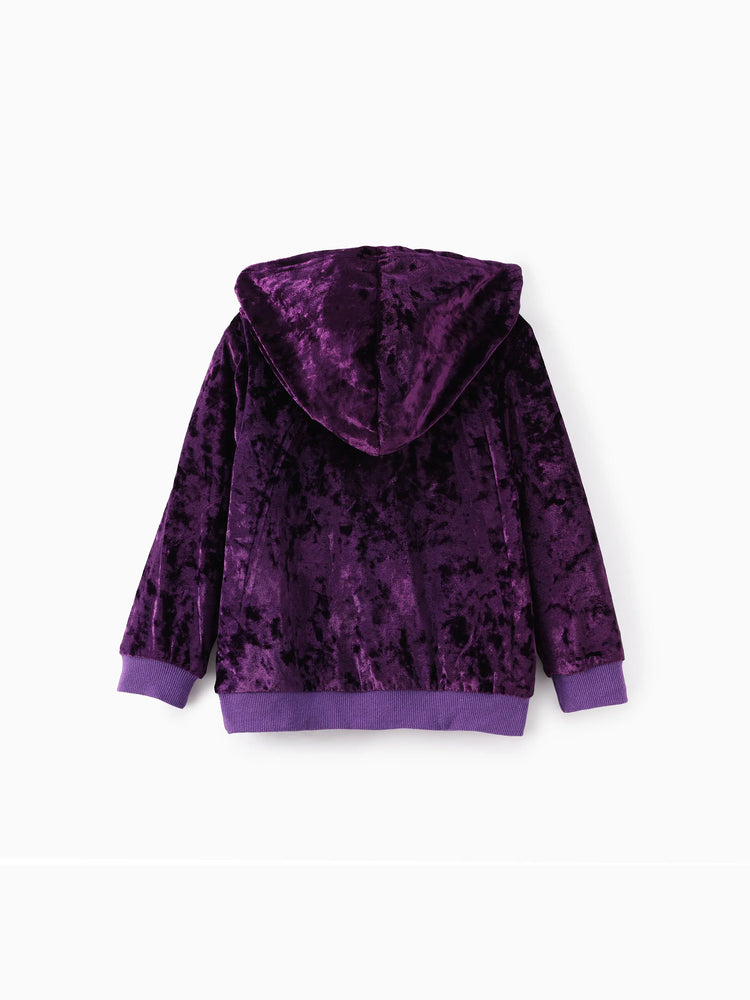 Ensemble 2 pièces sweat à capuche et pantalon en velours Everest pour petite fille de la Pat' Patrouille, violet