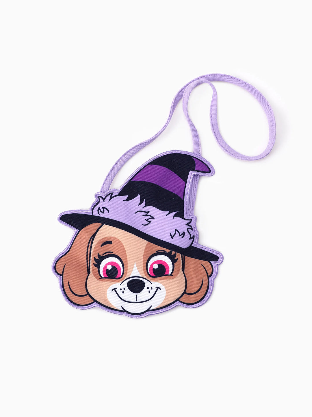 Conjunto de 2 piezas de vestido de tul de manga larga y bolso o sombrero de Skye para Halloween de la Patrulla Canina, color morado