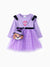 Paw Patrol Toddler Girl 2pcs Skye Halloween Long-sleeve Tulle Dress And Bag Or Hat Set Purple