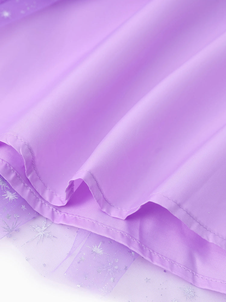 Ensemble 2 pièces Paw Patrol pour petite fille, robe d'Halloween à manches longues en tulle et sac ou chapeau Skye, violet