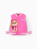 Chaqueta bomber con estampado de Skye de la Patrulla Canina, color rosa para niña pequeña