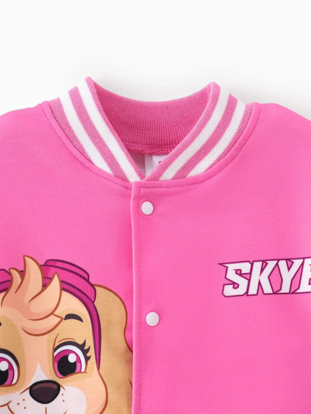 Chaqueta bomber con estampado de Skye de la Patrulla Canina, color rosa para niña pequeña