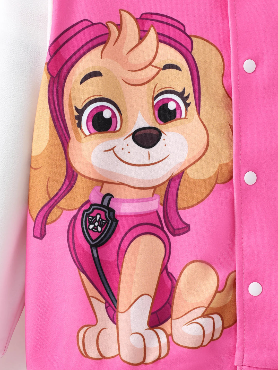 Chaqueta bomber con estampado de Skye de la Patrulla Canina, color rosa para niña pequeña