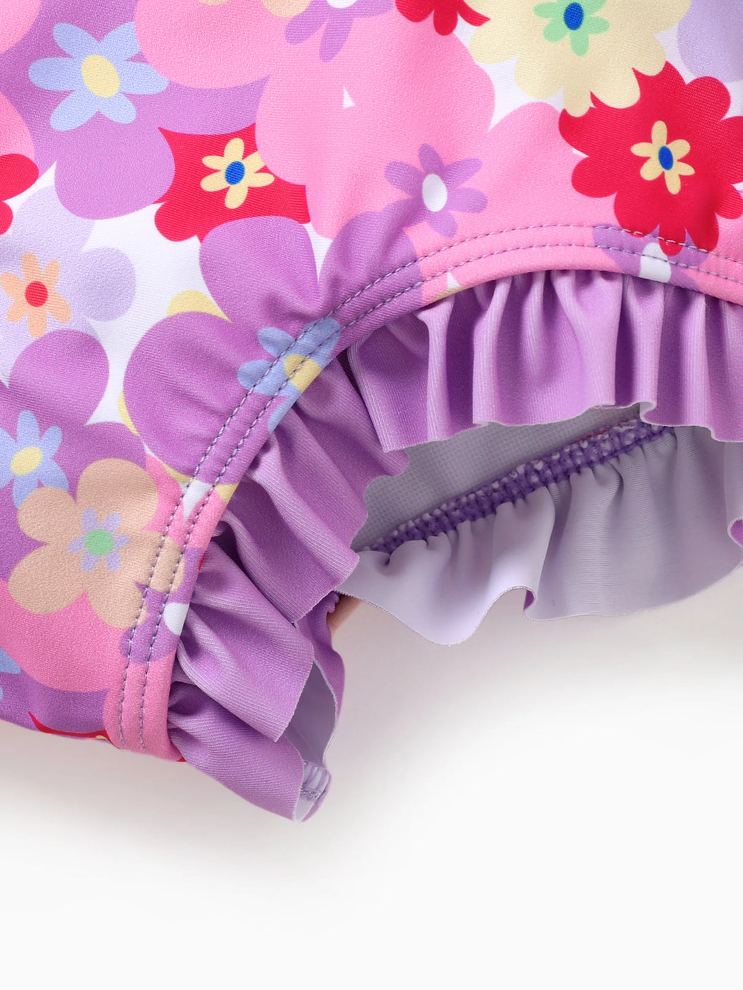 Disney Prinzessin Kleinkind Mädchen 2pcs Ariel Charakter Print Kurzärmeliges Oberteil und Shorts Badeanzug lila