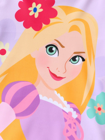 Disney Princess Toddler Girl Rapunzel 2pcs Rash Guard Swimsuit Purple