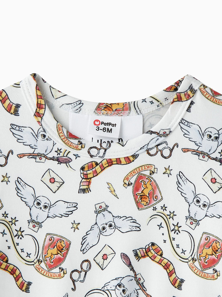 Combinaison bébé garçon/fille Harry Potter Gryffondor Hibou Allover Blanc